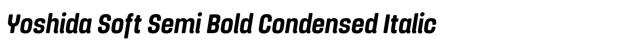 Yoshida Soft Semi Bold Condensed Italic image
